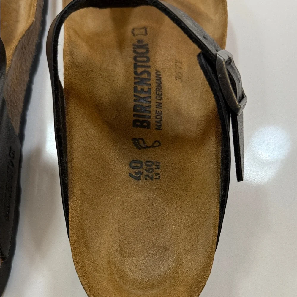 Birkenstock Thong Sandal w/ Buckle, Dark Brown Women’s Sandals - Picture 3 of 4